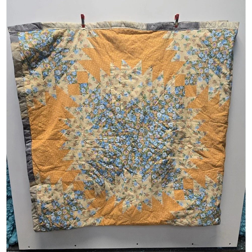 Patchwork Quilt Top Homemade - Picture 2 of 9